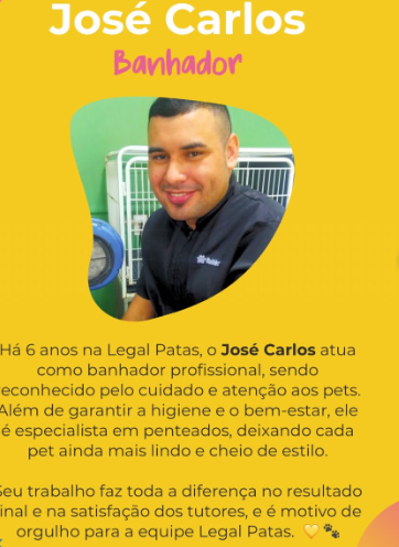 José Carlos, banhador da Legal Patas