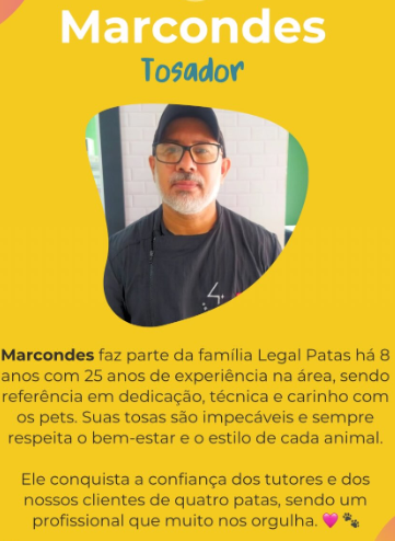 Marcondes, tosador da Legal Patas
